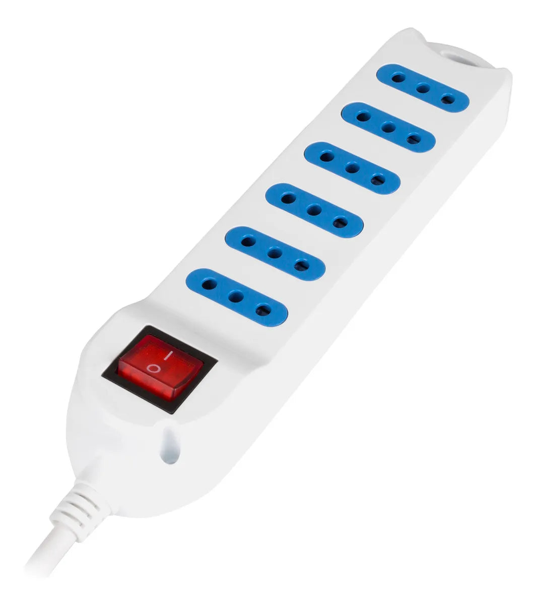 Alargador Philco XT30 6 Tomas con Interruptor - Máxima Capacidad 2500W - Cable 3 Metros - Blanco