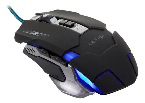 Mouse Gamer X10 Ultra Technology - Sensor 3 Niveles DPI (800-1800), 6 Botones Programables, Iluminación LED Completa, Diseño Ergonómico - Color Negro