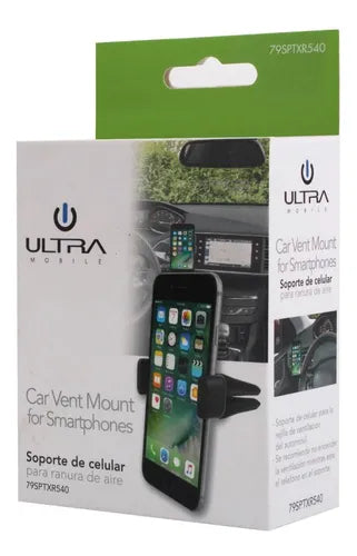 Soporte Celular Rejilla Ultra - Ajuste Universal, Base Antideslizante, 360° Rotación - Color Negro