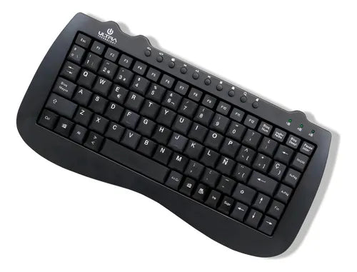 Teclado USB Compacto Ultra K115 - Diseño Español España con Teclas Multimedia - Color Negro - Plug & Play