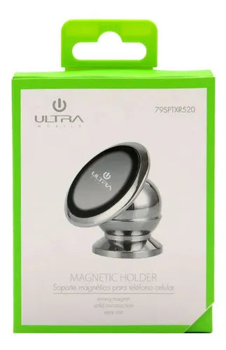 Soporte Celular para Auto Giratorio 360° - Base Plana con Iman de Neodimio - Compatible con Todos los Celulares - Color Negro