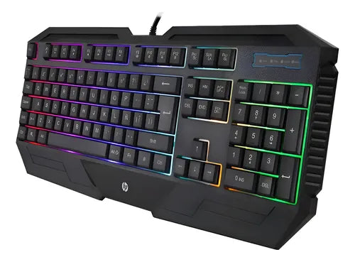 Teclado Pc Gamer HP K110 Iluminado - Español Layout, Teclas Duraderas, Retroiluminación