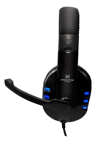 Audífonos PC Gamer Monster Bogey RGB 40mm Multiplataforma Negro