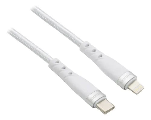 Cargador Celular Rápido Philco QC624 20W + Cable Tipo C y Lightning Blanco