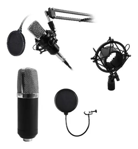 Kit Micrófono Pc Condensador USB Philco para Streaming Profesional - Incluye Brazo Articulado y Filtro