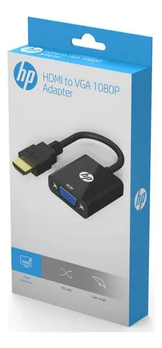Adaptador HDMI a VGA HP CT208 - Conversor Digital a Analógico 1080p @60Hz, Compatibilidad Universal