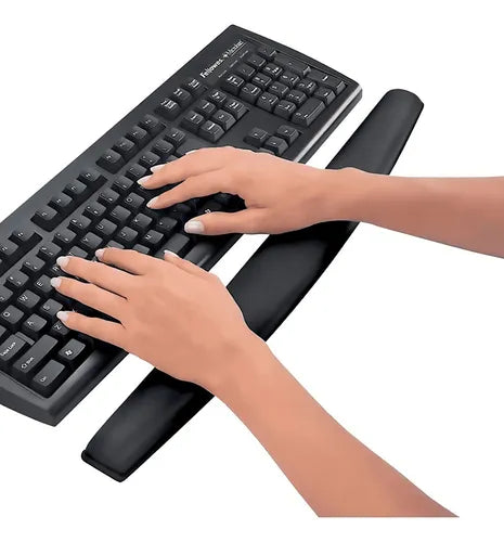 Reposamuñecas para Teclado - Memory Foam Ergonómico - Alivio y Confot para Muñecas - Color Negro