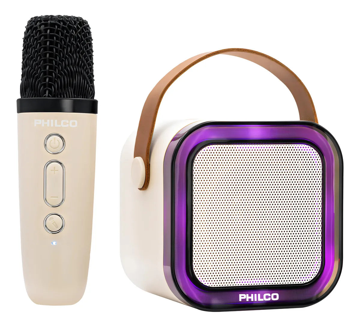 Parlante Karaoke Philco 730W TWS - Bluetooth 5.1, Micrófono Inalámbrico, Luces RGB, Radio FM, 5W de Potencia, Puerto USB-C