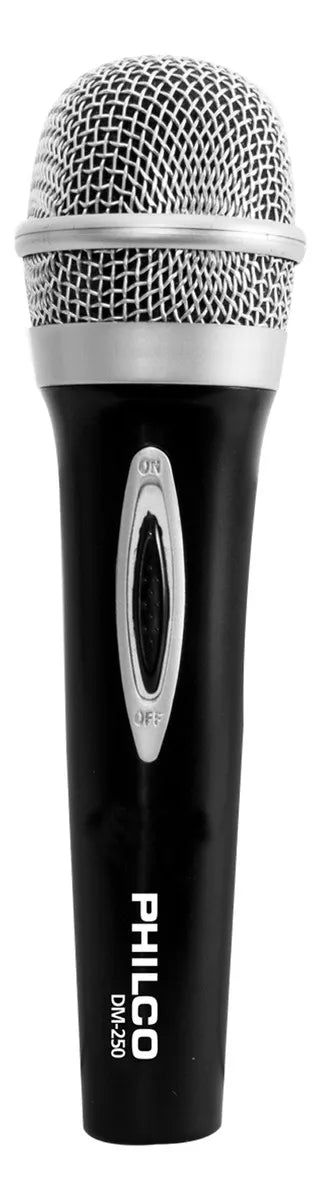 Micrófono Unidireccional Philco DM250 Negro Profesional - para Karaoke y Presentaciones