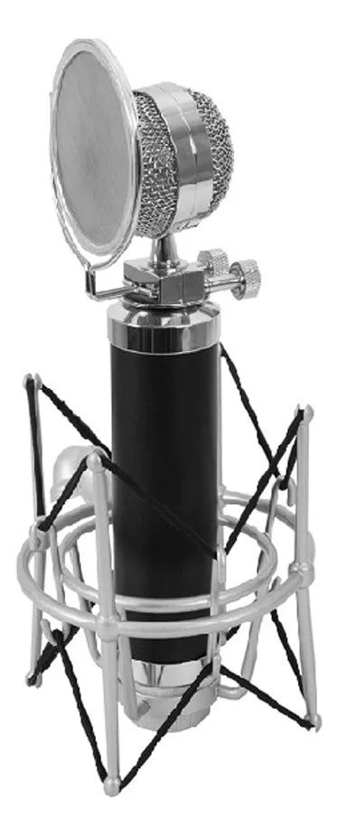 Kit Micrófono Pc de Estudio Philco Profesional con Filtro Anti-pop Metálico y Soporte Anti-vibración