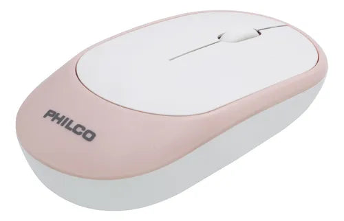 Mouse Inalámbrico Philco SPK7314 Rosa - 1200 DPI, Diseño Elegante, 10m de Alcance, 3 Millones de Clics