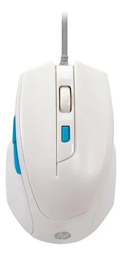 Mouse Alámbrico HP M150 Blanco - Sensor Óptico 168A, DPI Ajustable hasta 2000, 3 Botones