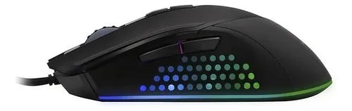 Mouse Gamer Thunderstorm Monster RGB 6400 DPI 6 Botones Cable Trenzado 1.6m Iluminación Ajustable
