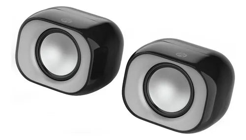 Parlante Pc  HP para PC/Notebook | Conexión USB y 3.5mm | Negro | Volumen Ajustable | Base Antideslizante