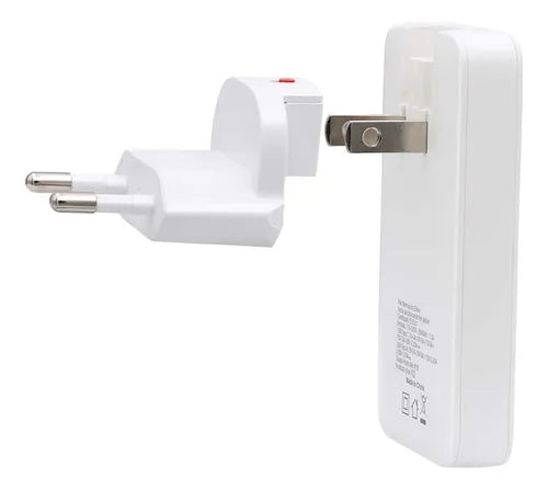 Cargador Celular  Ultra Plano Philco 65W QC668 - Dual Puerto USB-C + USB-A - Incluye Cable Tipo-C - Diseño para Viajes - Blanco