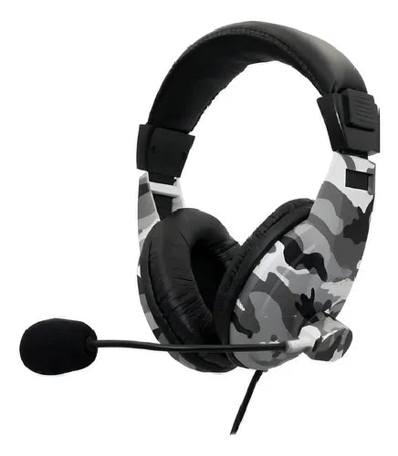 Audífono Pc Gamer Hidden - Compatibilidad Universal con PC, PS4, Xbox One y Switch - Diseño Gris Minimalista - Sonido Estéreo - Control de Volumen