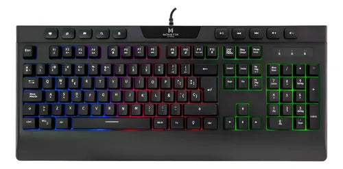 Teclado Gamer Monster Inception RGB 114 Teclas Antighosting 19 Teclas Multimedia Español