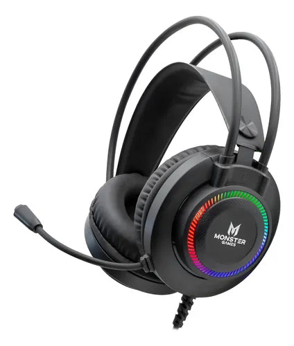 Audífonos PC Gamer Monster Throb RGB Altavoces 50mm Iluminación LED Jack+USB  Micrófono Omnidireccional | Multiplataforma