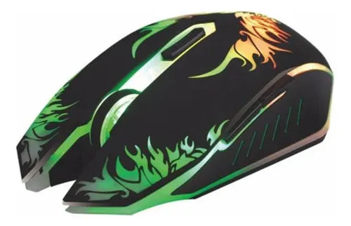 Mouse Gamer Ultra X8 - Sensor 2400 DPI Iluminado , 6 Botones Programables, Diseño Ergonómico para Gaming - Color Negro