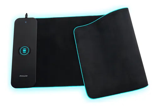 Mousepad Gamer Philco SPL7604 - XL con RGB y Carga Inalámbrica, 80x30cm, Negro