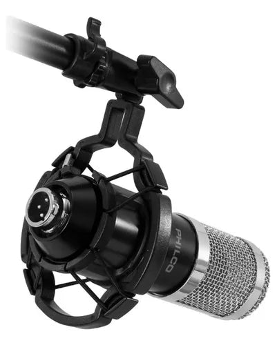 Micrófono Condensador Philco para Streaming con Soporte Anti-pop