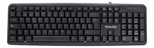 Teclado Philco K51UP Español - USB, Negro, 105 Teclas, Diseño Estándar y Duradero