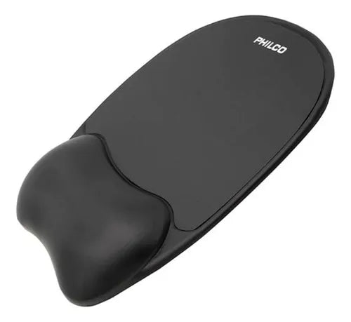 MousePad Philco con Apoyamuñecas de Gel - Negro Ergonómica y Antideslizante Base Rígida para Mayor Precisión