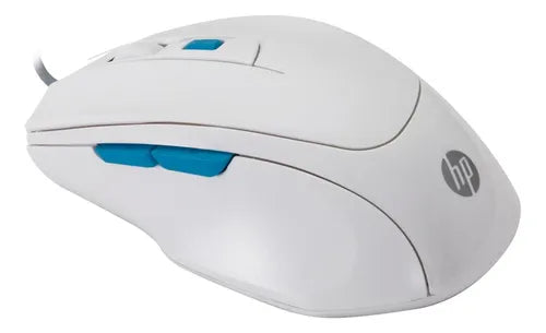 Mouse Alámbrico HP M150 Blanco - Sensor Óptico 168A, DPI Ajustable hasta 2000, 3 Botones