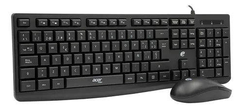 Combo Teclado y Mouse Acer EAK040 Negro Teclado Multimedia 105 Teclas + Mouse Óptico Conexión USB Español