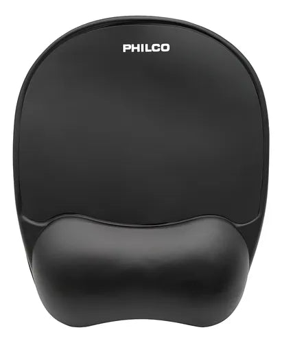 MousePad Philco con Apoyamuñecas de Gel - Negro Ergonómica y Antideslizante Base Rígida para Mayor Precisión