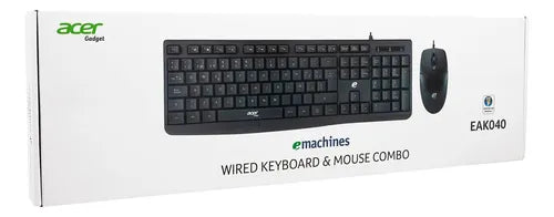Combo Teclado y Mouse Acer EAK040 Negro Teclado Multimedia 105 Teclas + Mouse Óptico Conexión USB Español
