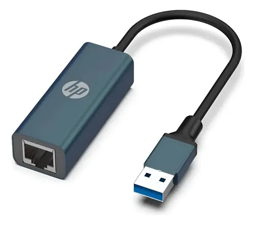Hub USB HP 3.1 con RJ-45 Ethernet - Puerto Gigabit 1000Mbps, Diseño Metálico Azul, Modelo DHC-CT101