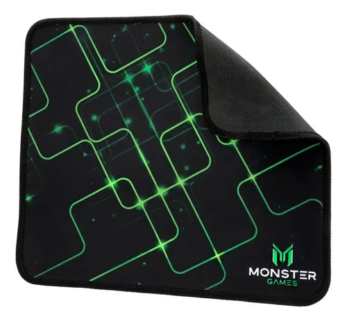 MousePad Gamer Monster Start 23x20cm Base Antideslizante Superficie Suave Negro