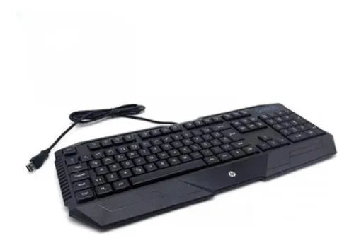 Teclado Pc Gamer HP K130 - Iluminación 4 Colores, Teclado de Membrana Inglés, Diseño Robusto