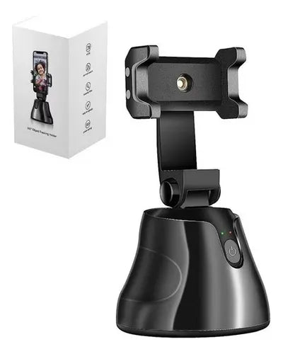 Soporte Celular Trípode Inteligente para Celular con Seguimiento Automático 360° - Bluetooth, Auto-Disparo y Video - Compatible iOS y Android - Negro