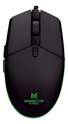 Mouse Gamer Monster Tide 3200 DPI 5 Botones 7 Colores RGB Cable 1.5m