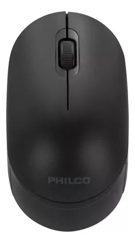 Mouse Inalámbrico Philco 7315B Negro - Diseño Ultra Delgado, Conexión 2.4G