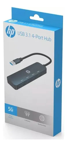 Hub USB 3.1 HP 4 Puertos DHC-CT100 - Expansión USB/Aluminio/5Gbps/900mA por Puerto