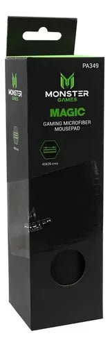 MousePad Gamer Monster Magic 40x20cm Base Antideslizante Superficie Suave Negro