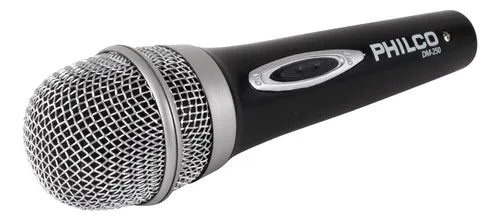 Micrófono Unidireccional Philco DM250 Negro Profesional - para Karaoke y Presentaciones