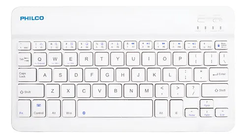 Teclado Bluetooth Philco Slim 10 - Blanco, Ultra Delgado y Portátil