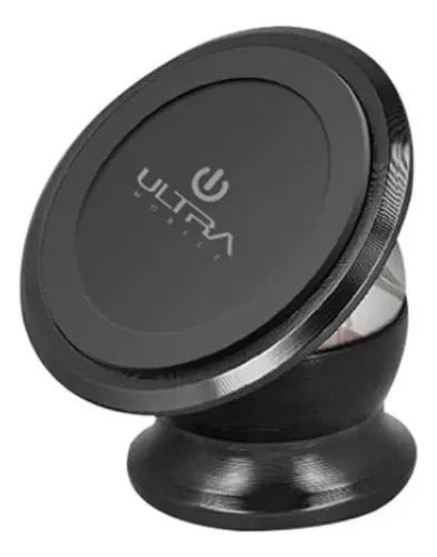 Soporte Celular para Auto Giratorio 360° - Base Plana con Iman de Neodimio - Compatible con Todos los Celulares - Color Negro