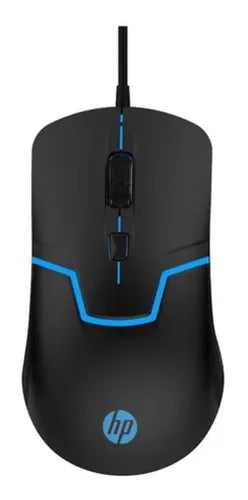 Mouse Gamer HP Gaming M100 - Óptico Alámbrico, 4 Botones, Control DPI (1000-1600), Negro
