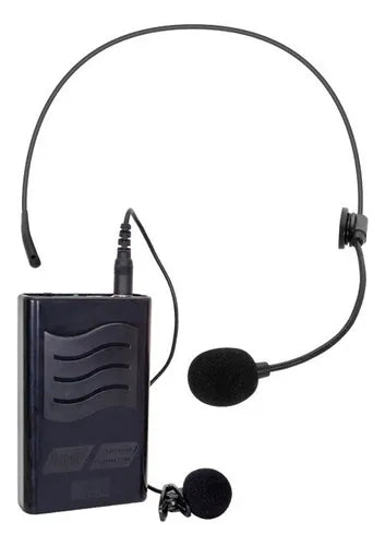 Micrófono Inalámbrico VHF Philco WM-210 2 en 1 - Cintillo y Solapa - Alcance 50m - Profesional para Presentaciones y Eventos