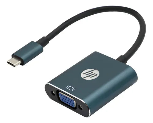 Hub HP USB-C a VGA 1080p 60Hz - Conexión Universal, Aluminio, Compatible con Laptops, Proyectores y Monitores