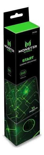 MousePad Gamer Monster Start 23x20cm Base Antideslizante Superficie Suave Negro