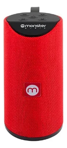 Parlante Bluetooth Monster MX450 Rojo Sonido Estéreo TWS, Radio FM y Batería 1200mAh