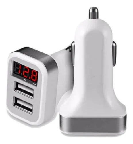 Cargador Celular para Auto Philco Doble USB 3.1A con Pantalla LED - Carga Rápida Adaptativa